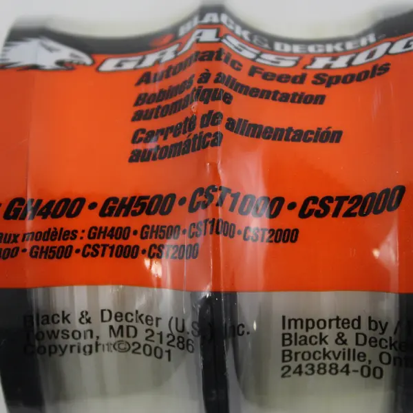 Lot of 2 Black & Decker Grass Hog Automatic Feed Spools - New