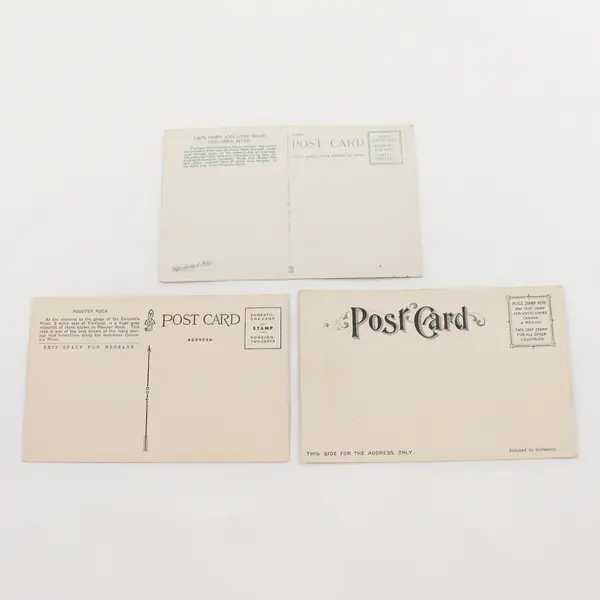 Lot Of 3 Columbia River Gorge Oregon Color Litho Postcards Steamboats Trains