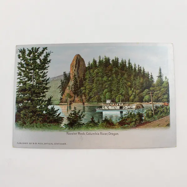 Lot Of 3 Columbia River Gorge Oregon Color Litho Postcards Steamboats Trains