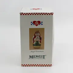 Eddie Walker Midwest Of Cannon Falls Blown Glass Angel Ornament W/Box