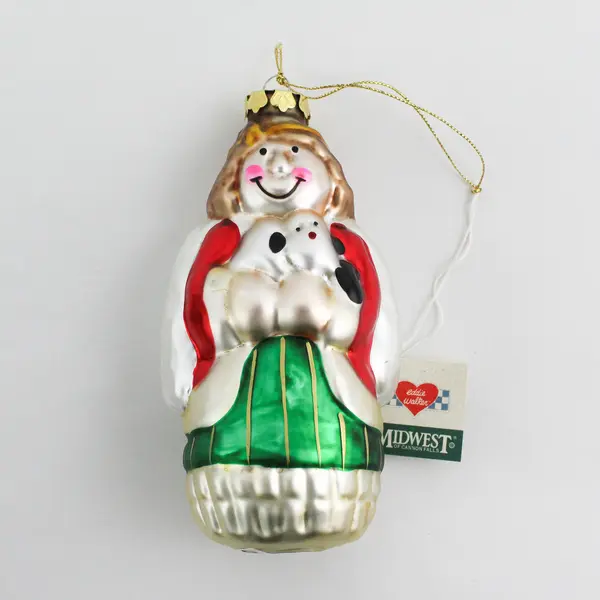Eddie Walker Midwest Of Cannon Falls Blown Glass Angel Ornament W/Box