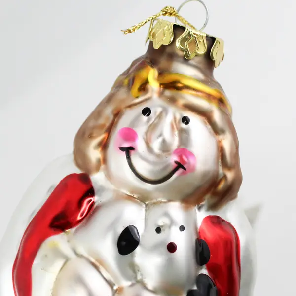 Eddie Walker Midwest Of Cannon Falls Blown Glass Angel Ornament W/Box