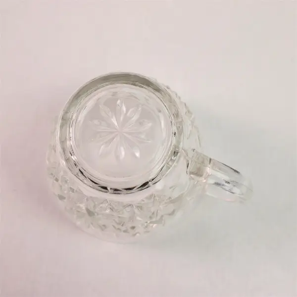 Lot Of 4 Anchor Hocking Arlington Pattern Clear Etched Glass Punch Cups 2.75"