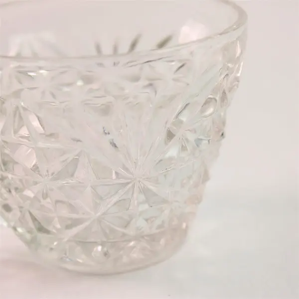 Lot Of 4 Anchor Hocking Arlington Pattern Clear Etched Glass Punch Cups 2.75"