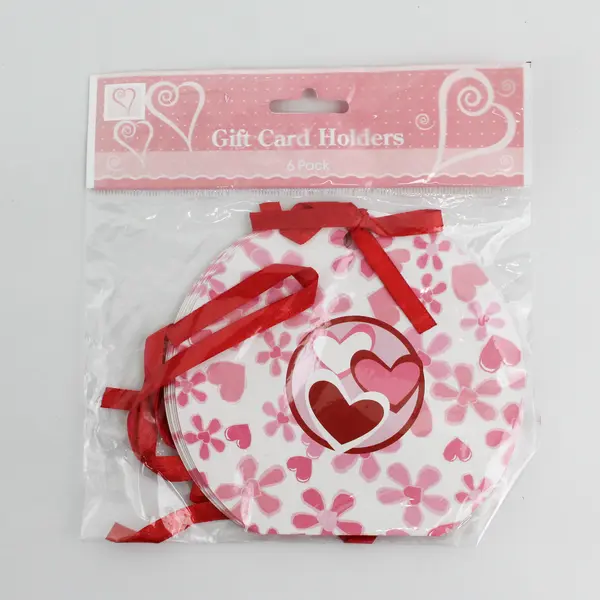Pink Floral Gift Card Holders w/ 2 "I'm Yours" & "Be Mine" Hearts