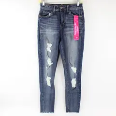 NWT Dollhouse Women's 5 (27) Christina High Waist Distressed Raw Hem Denim Jeans