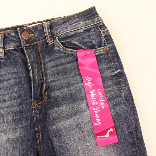 NWT Dollhouse Women's 5 (27) Christina High Waist Distressed Raw Hem Denim Jeans