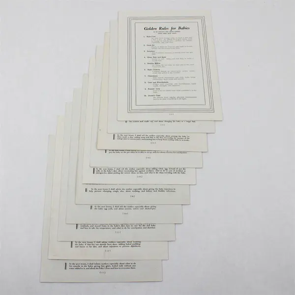 Lot Of 10 Everybody's Health Magazine Care Of Baby Months 3-12 Dr Bundesen 1941