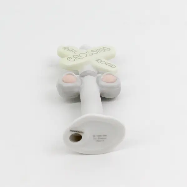 1995 Enesco Precious Moments Sugar Town Railroad Sign Figurine with Box