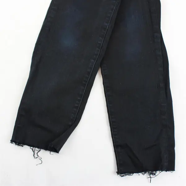 J Brand Junior's 27 Black "Maria" Raw Hem High Rise Skinny Denim Jeans