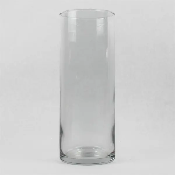 Rasmussen Import Glass Cylinder Candle Holder 9.5" Clear Pillar Vase