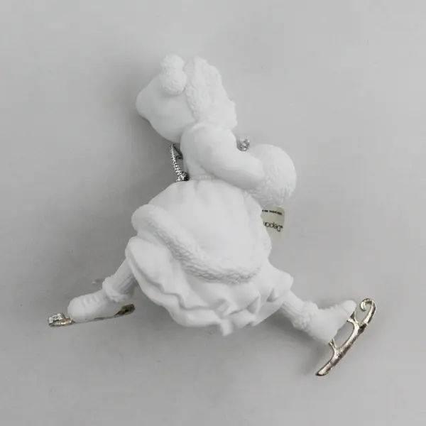 2000 Dept 56 Silhouette Treasures Christmas Skater 78633 Porcelain Ornament  NIB