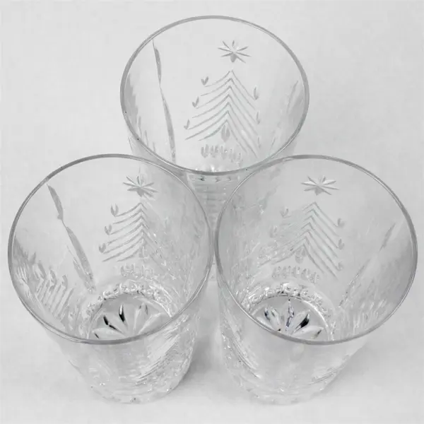 Set of 3 Mikasa Christmas Tree Highball Glasses