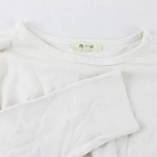 Madewell Women's L Off-White Hemp Blend Long Sleeve Pullover Sweater