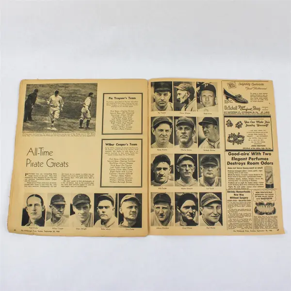 Pittsburgh Press Sunday Roto Sept 25 1960 Danny Murtaugh Pirates Baseball