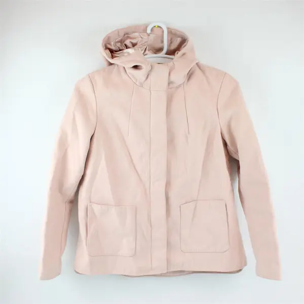 Celebrity Pink Women's L Dusty Rose Satin Lined Hooded Full Zip Jacket