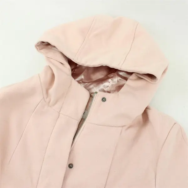 Celebrity Pink Women's L Dusty Rose Satin Lined Hooded Full Zip Jacket