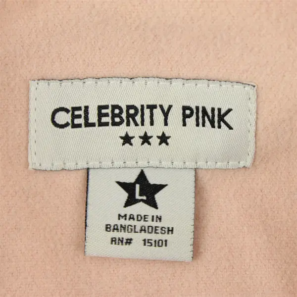 Celebrity Pink Women's L Dusty Rose Satin Lined Hooded Full Zip Jacket