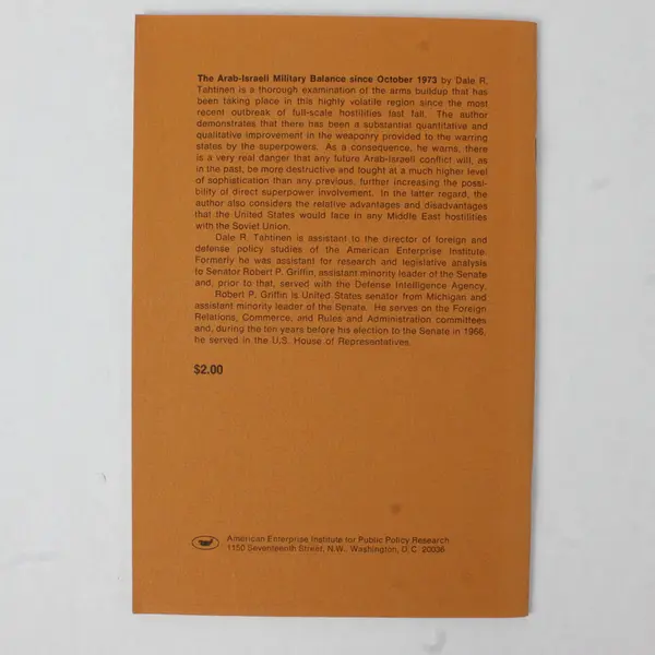 The Arab-Israeli Military Balance Since October 1973 AEI (Paperback, 1974)