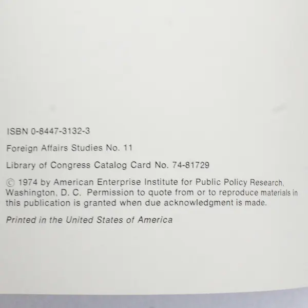 The Arab-Israeli Military Balance Since October 1973 AEI (Paperback, 1974)