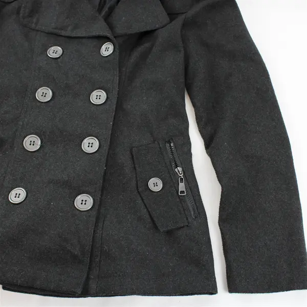 Rue 21 Women’s M Black Double Breasted Lined Pea Coat