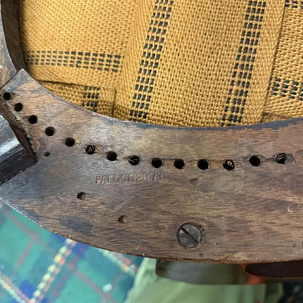 Antique Victorian Wooden Accent Chair With Rose Embroidered Needlepoint 1873