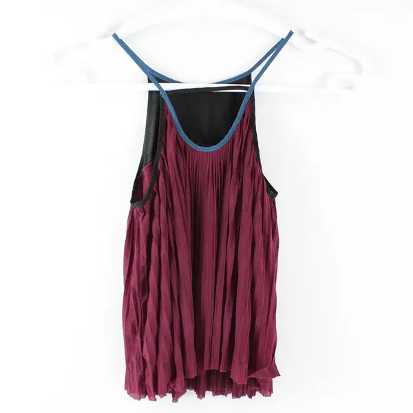 Urban Outfitters Cooperative Women's S Chiffon Pleated Multicolor Tank Top 