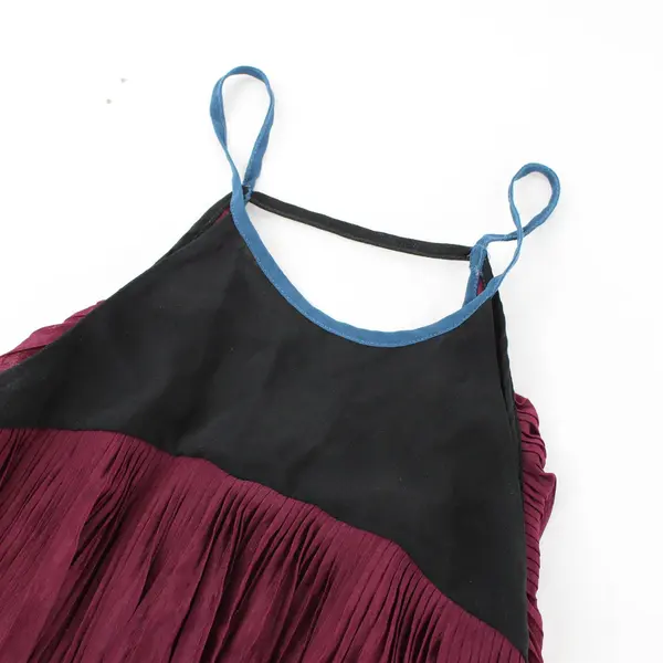 Urban Outfitters Cooperative Women's S Chiffon Pleated Multicolor Tank Top 