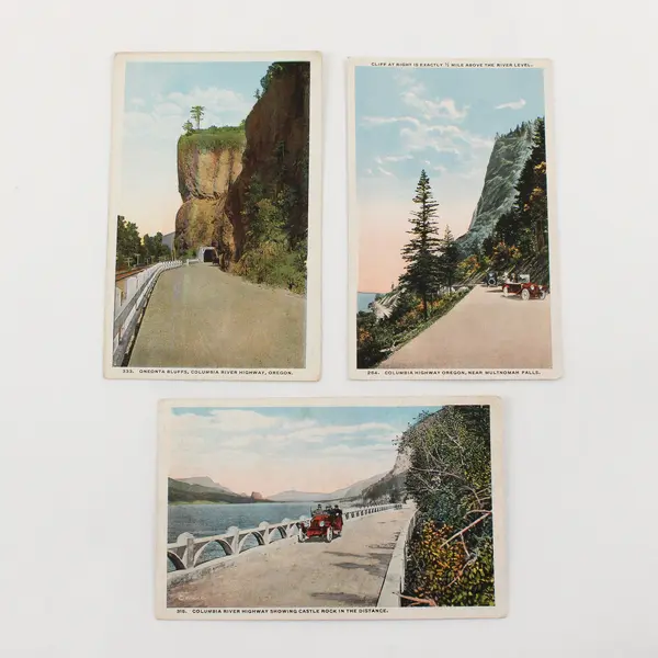 Lot Of 3 Columbia River Highway Oregon Color Litho Postcards 1910s Lipschuetz