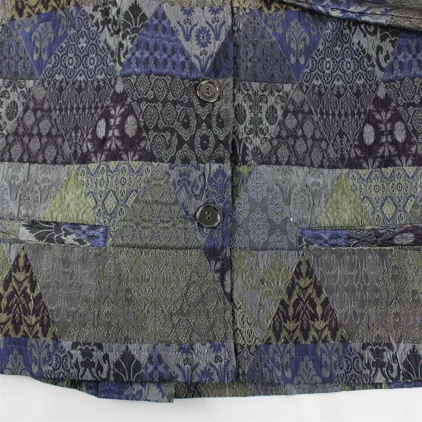 Vtg Norton McNaughton Women's 2XL Blue Tapestry Patchwork Style Blazer Jacket