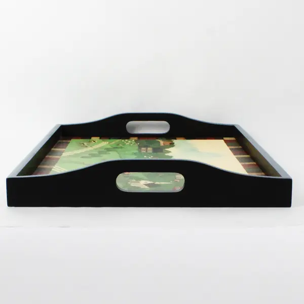 Hallmark Valerie Pillow Old Country Charm Wood Serving Tray 11.25" x 16.75"