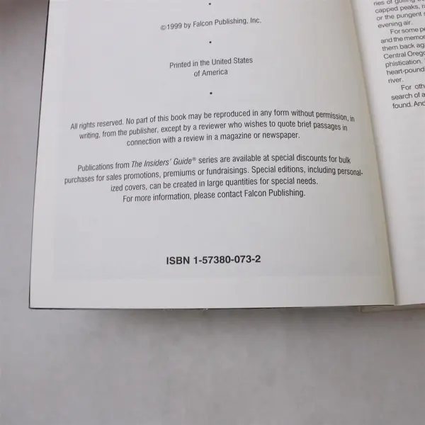 Insiders' Guide to Bend & Central Oregon Jim Yuskavitch Leslie D Cole 1999 PB