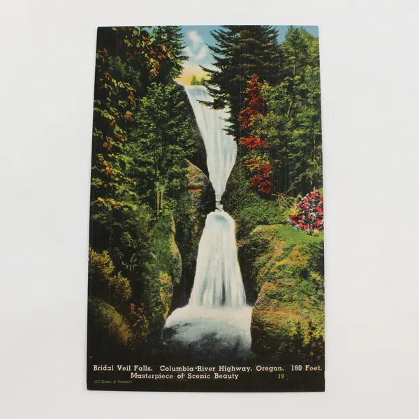 Lot Of 3 Columbia River Highway Waterfalls Bridges Oregon Linen Postcards