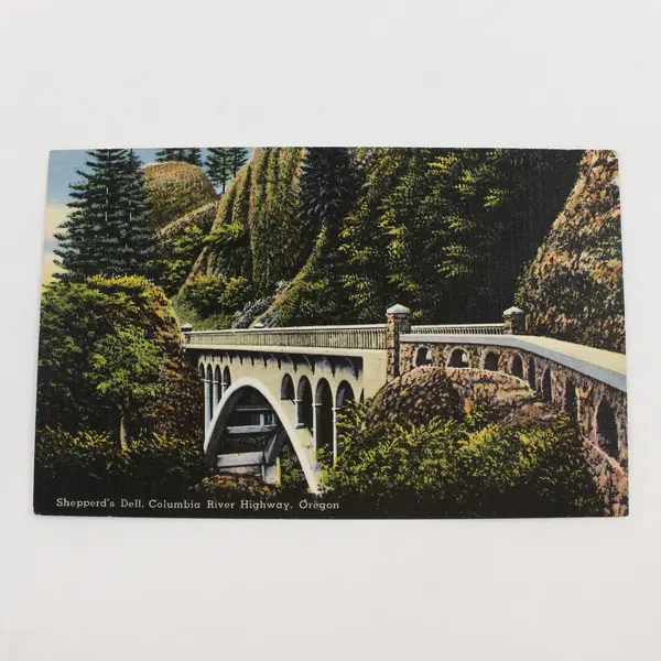 Lot Of 3 Columbia River Highway Waterfalls Bridges Oregon Linen Postcards