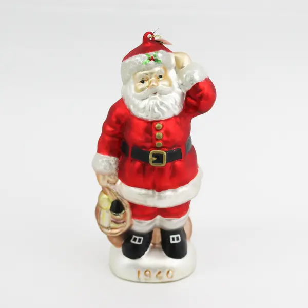 2000  Don Warning's Memories of Santa 1940 Santa Glass Ornament 