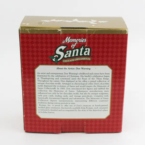 2000  Don Warning's Memories of Santa 1940 Santa Glass Ornament 