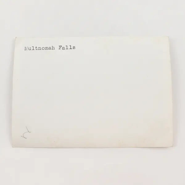 Vintage Upper Multnomah Falls Oregon Travel Snapshot Photo Columbia Gorge