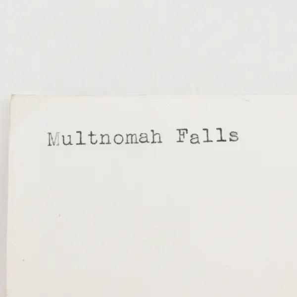 Vintage Upper Multnomah Falls Oregon Travel Snapshot Photo Columbia Gorge