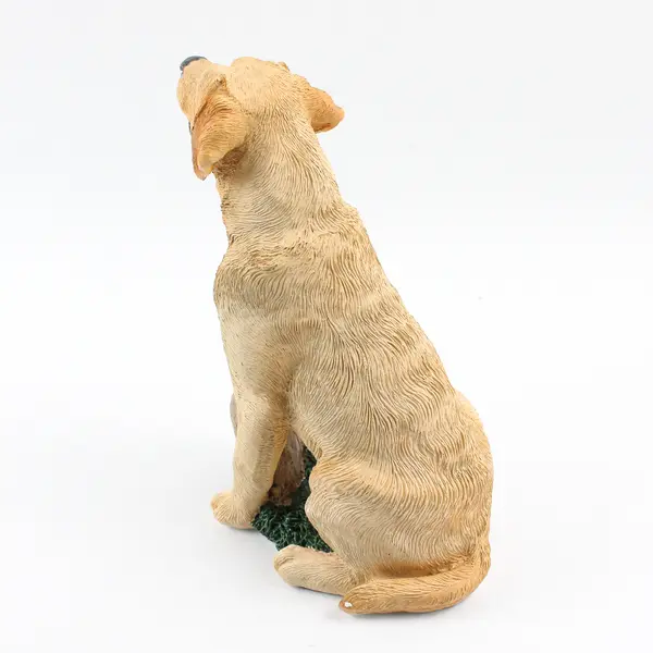 Vintage Living Stone Yellow Labrador with Decoy Duck Figurine 1996 