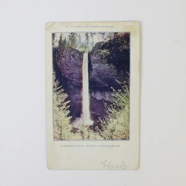 Lot Of 2 Columbia Gorge Oregon Color Postcards Bridal Veil Falls Latourell Falls