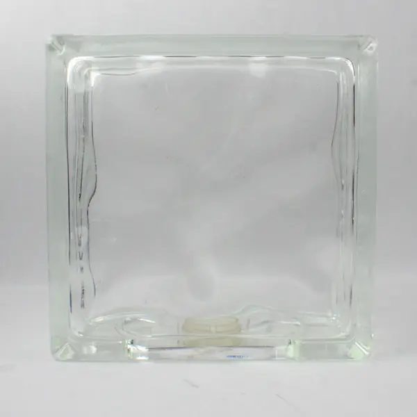 Unbranded Clear Glass Block Decorative Vase/Box/Holder 8" x 8" x 3.25"