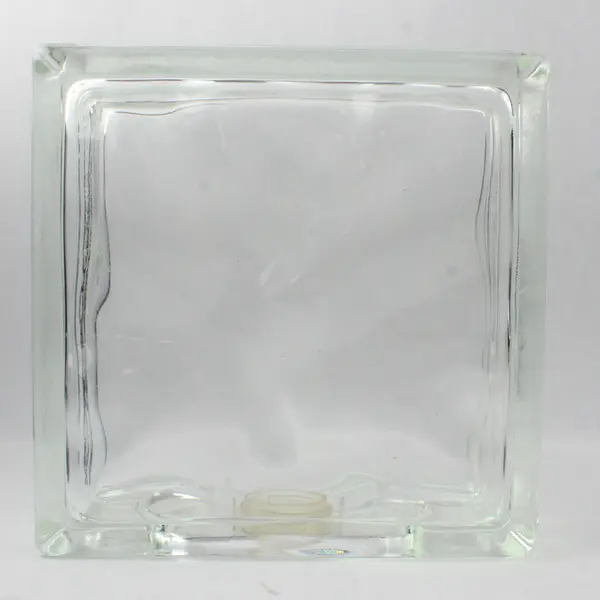Unbranded Clear Glass Block Decorative Vase/Box/Holder 8" x 8" x 3.25"