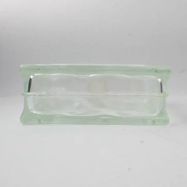 Unbranded Clear Glass Block Decorative Vase/Box/Holder 8" x 8" x 3.25"