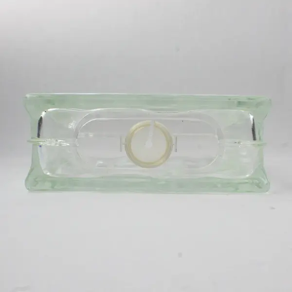 Unbranded Clear Glass Block Decorative Vase/Box/Holder 8" x 8" x 3.25"