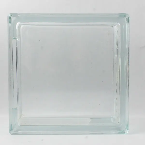 Unbranded Clear Glass Block Decorative Vase/Box/Holder 7.75" x 7.75" x 3.25"