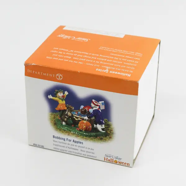 2002 DEPT 56 Snow Village Bobbing For Apples Halloween 55185 Retired