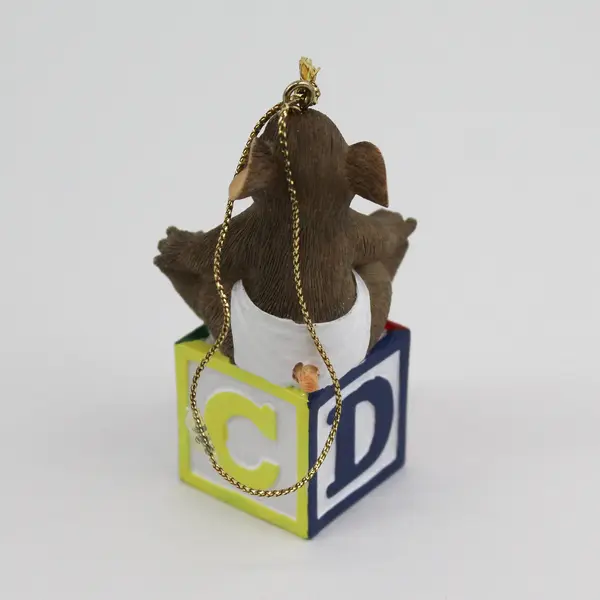  2003 Fitz & Floyd  Charming Tails L. E.  Baby Blocks Ornament 86133 W/ Box COA