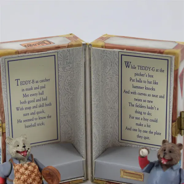 Roosevelt Bears Baseball Toy Chest Collectible Mini 2x3.5x2 in