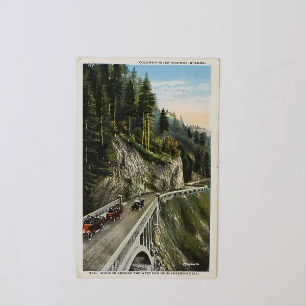 Lot Of 2 Columbia River Highway Oregon Litho Postcards 1917 German Messages