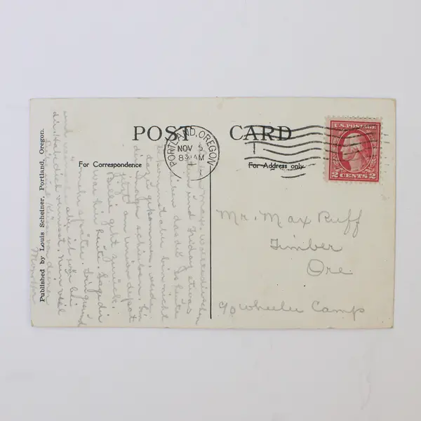 Lot Of 2 Columbia River Highway Oregon Litho Postcards 1917 German Messages